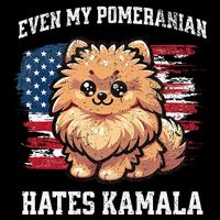 Even My Pomeranian Hates Kamala Funny Election Republican 16 in Basic Backpack