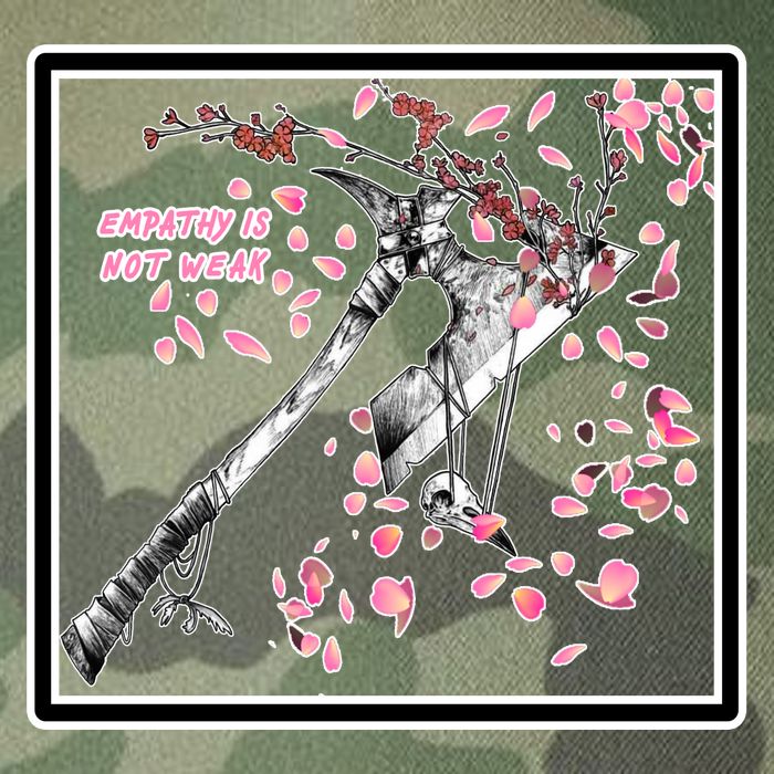 Empathy Is Not Weak Animae e Axe Floral Legacy Tie Dye Trucker Hat