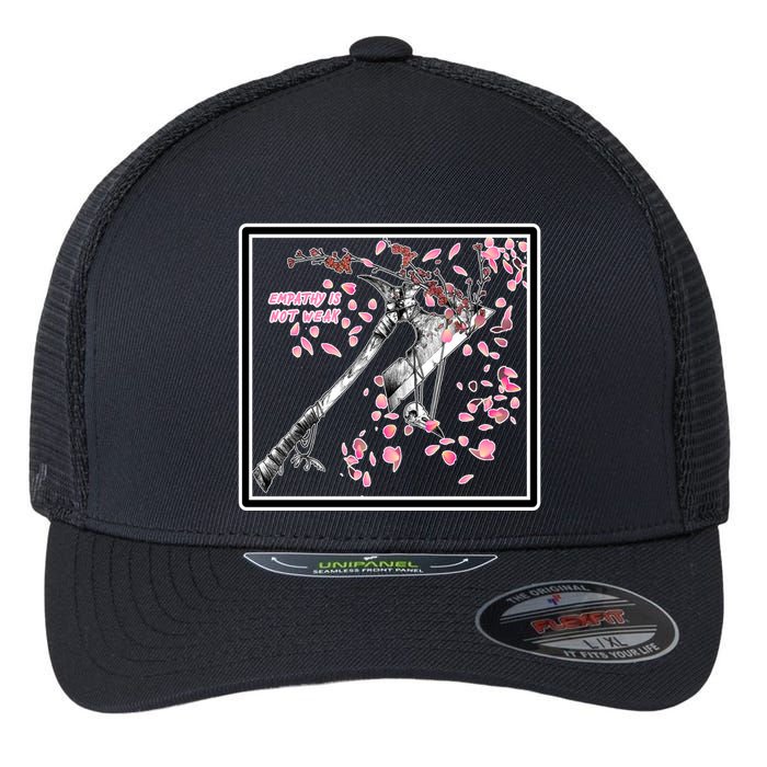Empathy Is Not Weak Animae e Axe Floral Flexfit Unipanel Trucker Cap