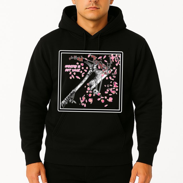 Empathy Is Not Weak Animae e Axe Floral Hoodie