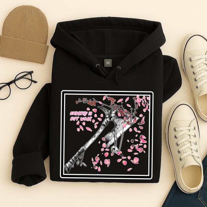 Empathy Is Not Weak Animae e Axe Floral Hoodie