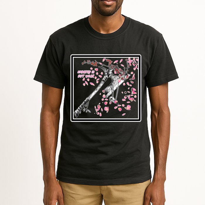 Empathy Is Not Weak Animae e Axe Floral Tall T-Shirt