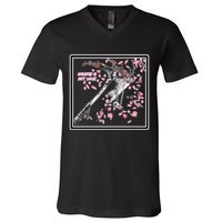 Empathy Is Not Weak Animae e Axe Floral V-Neck T-Shirt