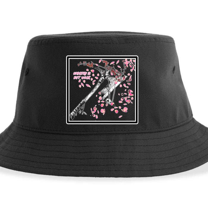 Empathy Is Not Weak Animae e Axe Floral Sustainable Bucket Hat