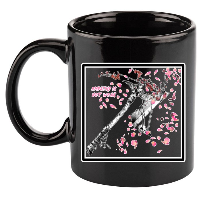 Empathy Is Not Weak Animae e Axe Floral 11oz C Handle Ceramic Mug