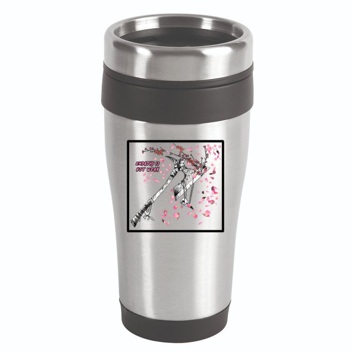 Empathy Is Not Weak Animae e Axe Floral 16oz Travel Tumbler