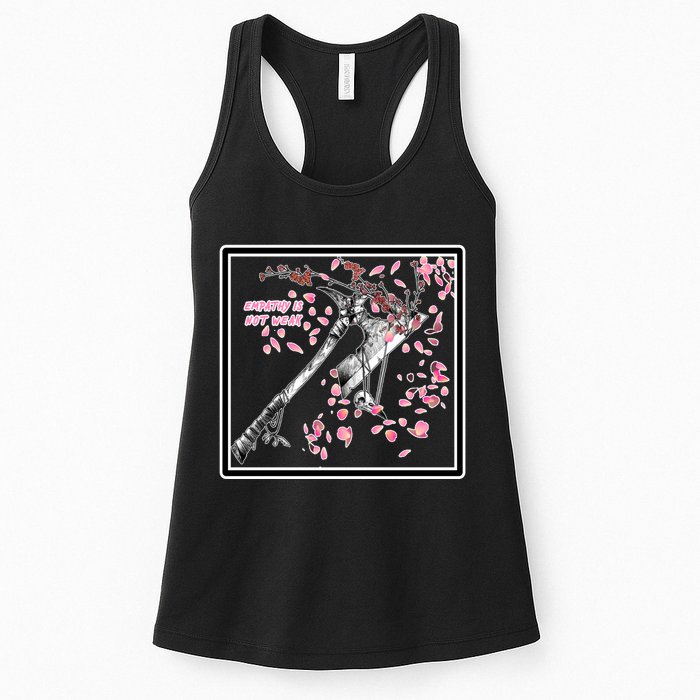 Empathy Is Not Weak Animae e Axe Floral Womens Tank Top