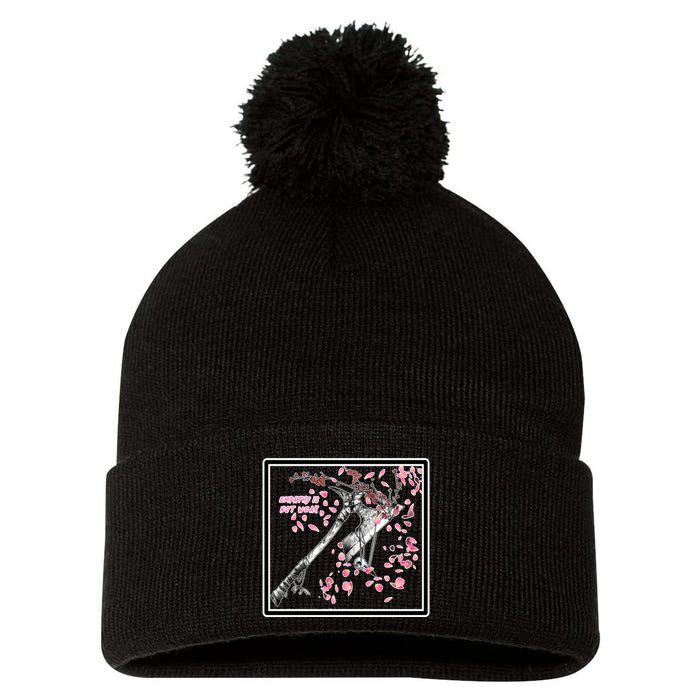 Empathy Is Not Weak Animae e Axe Floral Pom Pom 12in Knit Beanie