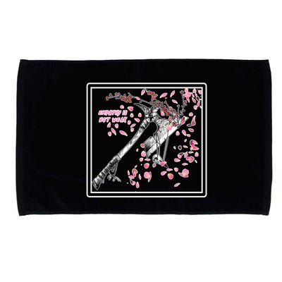 Empathy Is Not Weak Animae e Axe Floral Microfiber Hand Towel
