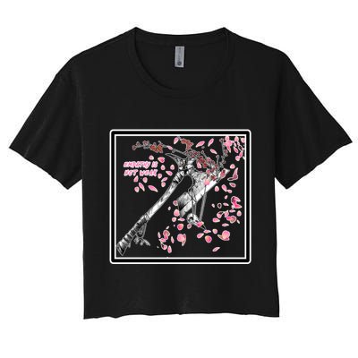 Empathy Is Not Weak Animae e Axe Floral Crop Top