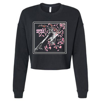Empathy Is Not Weak Animae e Axe Floral Cropped Pullover Crew