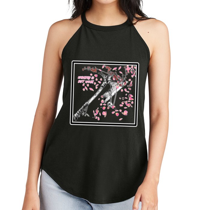 Empathy Is Not Weak Animae e Axe Floral Women's Perfect Tri Rocker Tank