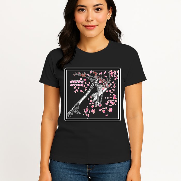 Empathy Is Not Weak Animae e Axe Floral Womens T-Shirt
