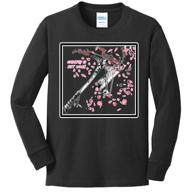 Empathy Is Not Weak Animae e Axe Floral Kids Long Sleeve Shirt