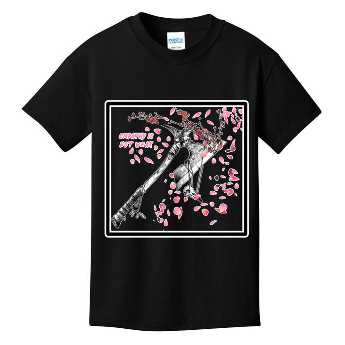 Empathy Is Not Weak Animae e Axe Floral Kids T-Shirt