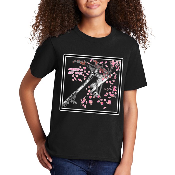 Empathy Is Not Weak Animae e Axe Floral Kids T-Shirt