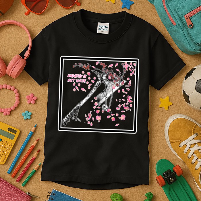 Empathy Is Not Weak Animae e Axe Floral Kids T-Shirt
