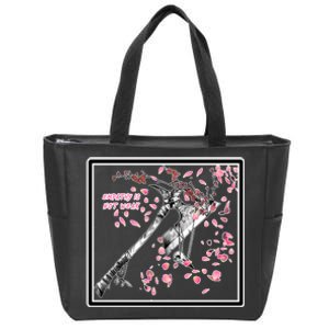 Empathy Is Not Weak Animae e Axe Floral Zip Tote Bag