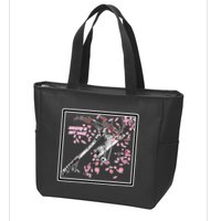 Empathy Is Not Weak Animae e Axe Floral Zip Tote Bag