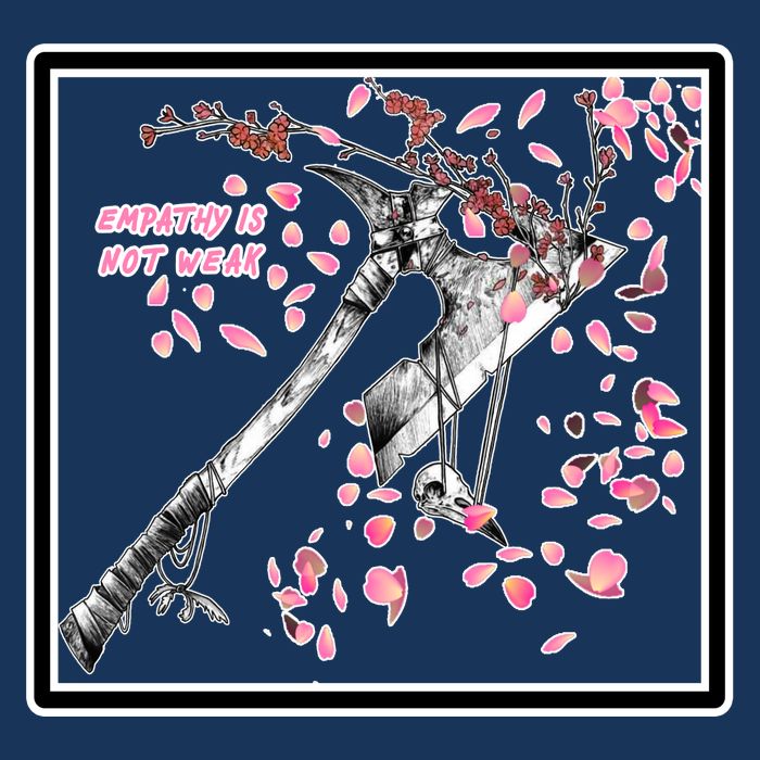 Empathy Is Not Weak Animae e Axe Floral Infant Baby Jersey Bodysuit