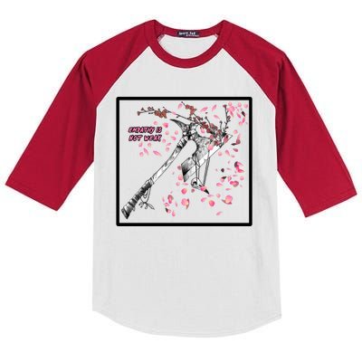 Empathy Is Not Weak Animae e Axe Floral Kids Colorblock Raglan Jersey