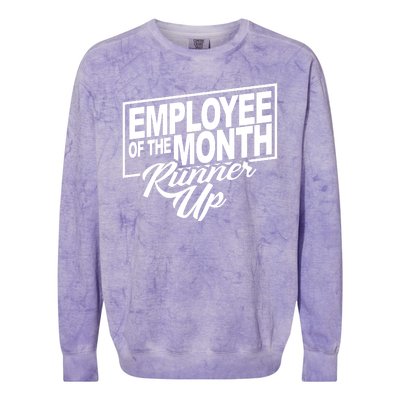 Employee Of The Month Runner Up Colorblast Crewneck Sweatshirt