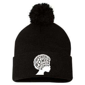 Empowered Women Pom Pom 12in Knit Beanie