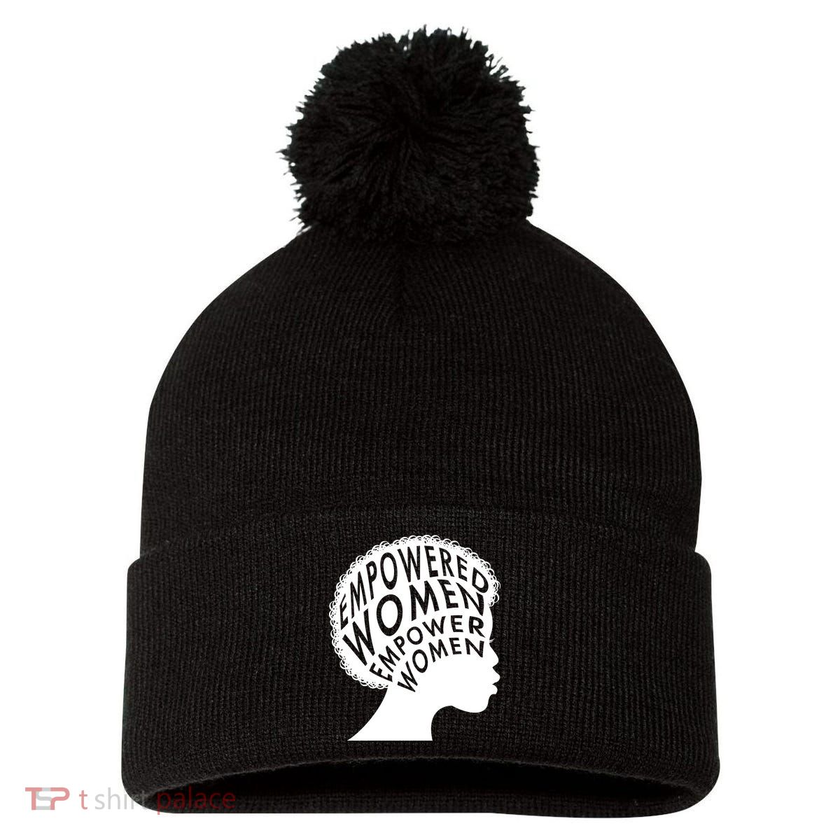 Empowered Women Pom Pom 12in Knit Beanie