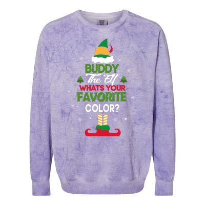 Elf Movie Quote WhatS Your Favorite Color Colorblast Crewneck Sweatshirt