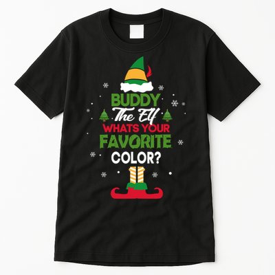 Elf Movie Quote WhatS Your Favorite Color Tall T-Shirt