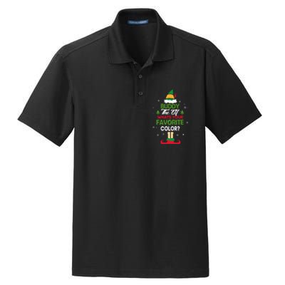 Elf Movie Quote WhatS Your Favorite Color Dry Zone Grid Polo