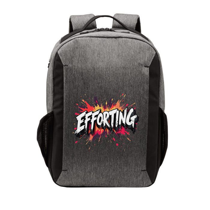 Efforting Motivational Quote For Determined Minds Funny Vector Backpack