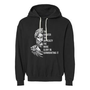 Epictetus Motivational Quote Greek Stoic Philosopher Garment-Dyed Fleece Hoodie