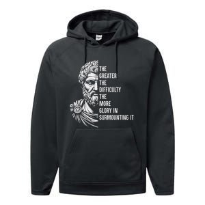 Epictetus Motivational Quote Greek Stoic Philosopher Performance Fleece Hoodie