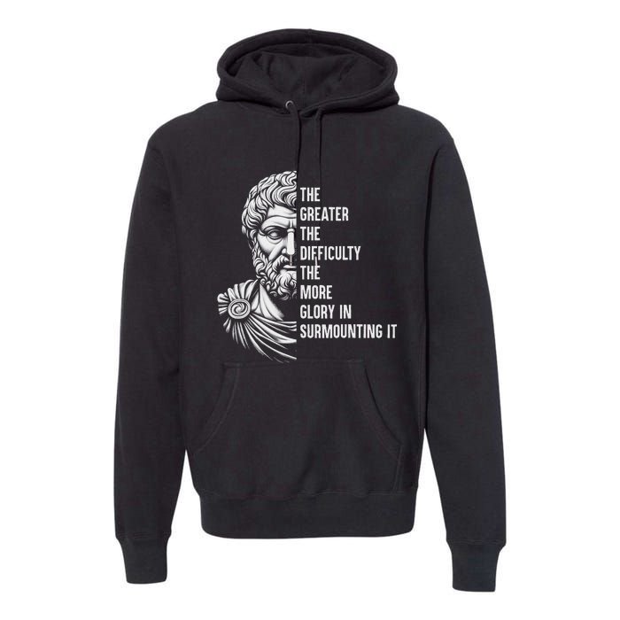 Epictetus Motivational Quote Greek Stoic Philosopher Premium Hoodie