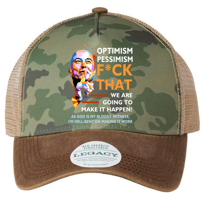 Elon Musk Quote Optimism Pessimism Legacy Tie Dye Trucker Hat