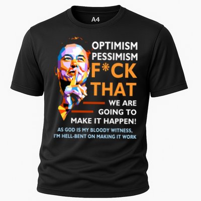 Elon Musk Quote Optimism Pessimism Performance Shirt