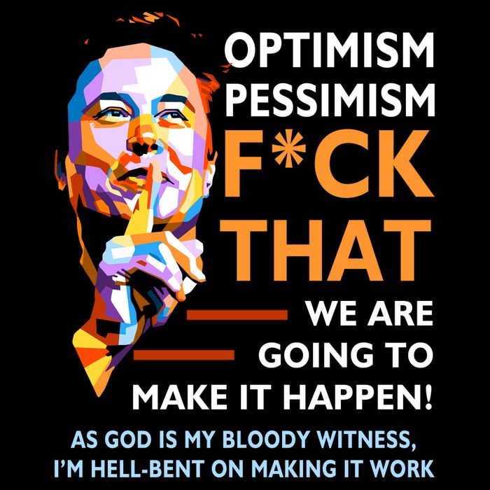 Elon Musk Quote Optimism Pessimism Impact Tech Backpack
