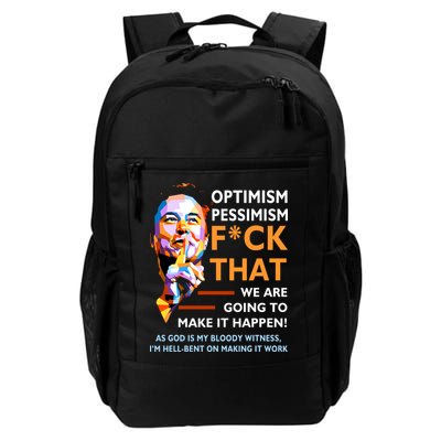 Elon Musk Quote Optimism Pessimism Backpack