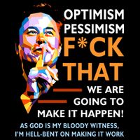 Elon Musk Quote Optimism Pessimism Backpack