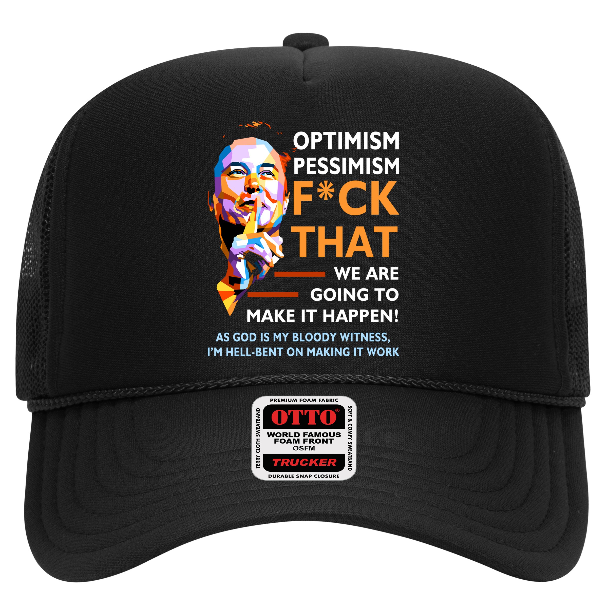 Elon Musk Quote Optimism Pessimism Hat