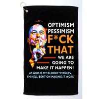 Elon Musk Quote Optimism Pessimism Golf Towel