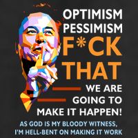 Elon Musk Quote Optimism Pessimism Golf Towel