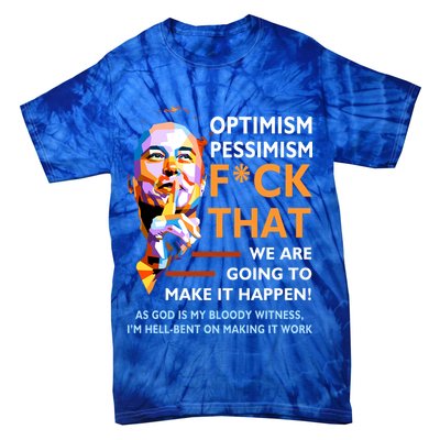 Elon Musk Quote Optimism Pessimism Tie-Dye T-Shirt