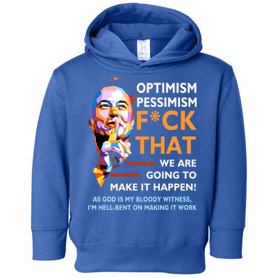 Elon Musk Quote Optimism Pessimism Toddler Hoodie