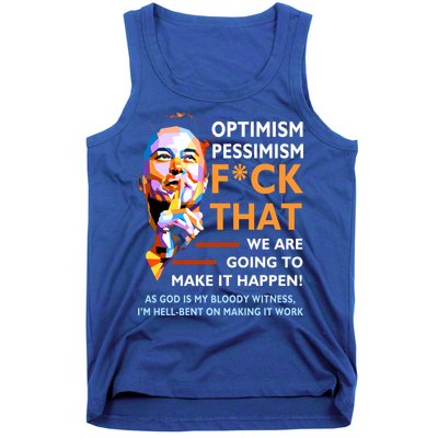 Elon Musk Quote Optimism Pessimism Tank Top