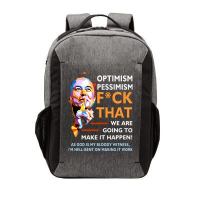 Elon Musk Quote Optimism Pessimism Vector Backpack