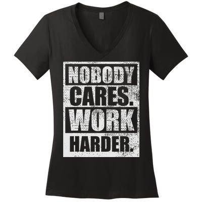 Entrepreneur Motivation Quotes Success Work Women's V-Neck T-Shirt