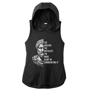 Epictetus Motivational Quote Greek Stoic Philosopher Ladies PosiCharge Tri-Blend Wicking Draft Hoodie Tank