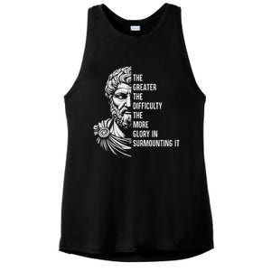 Epictetus Motivational Quote Greek Stoic Philosopher Ladies PosiCharge Tri-Blend Wicking Tank